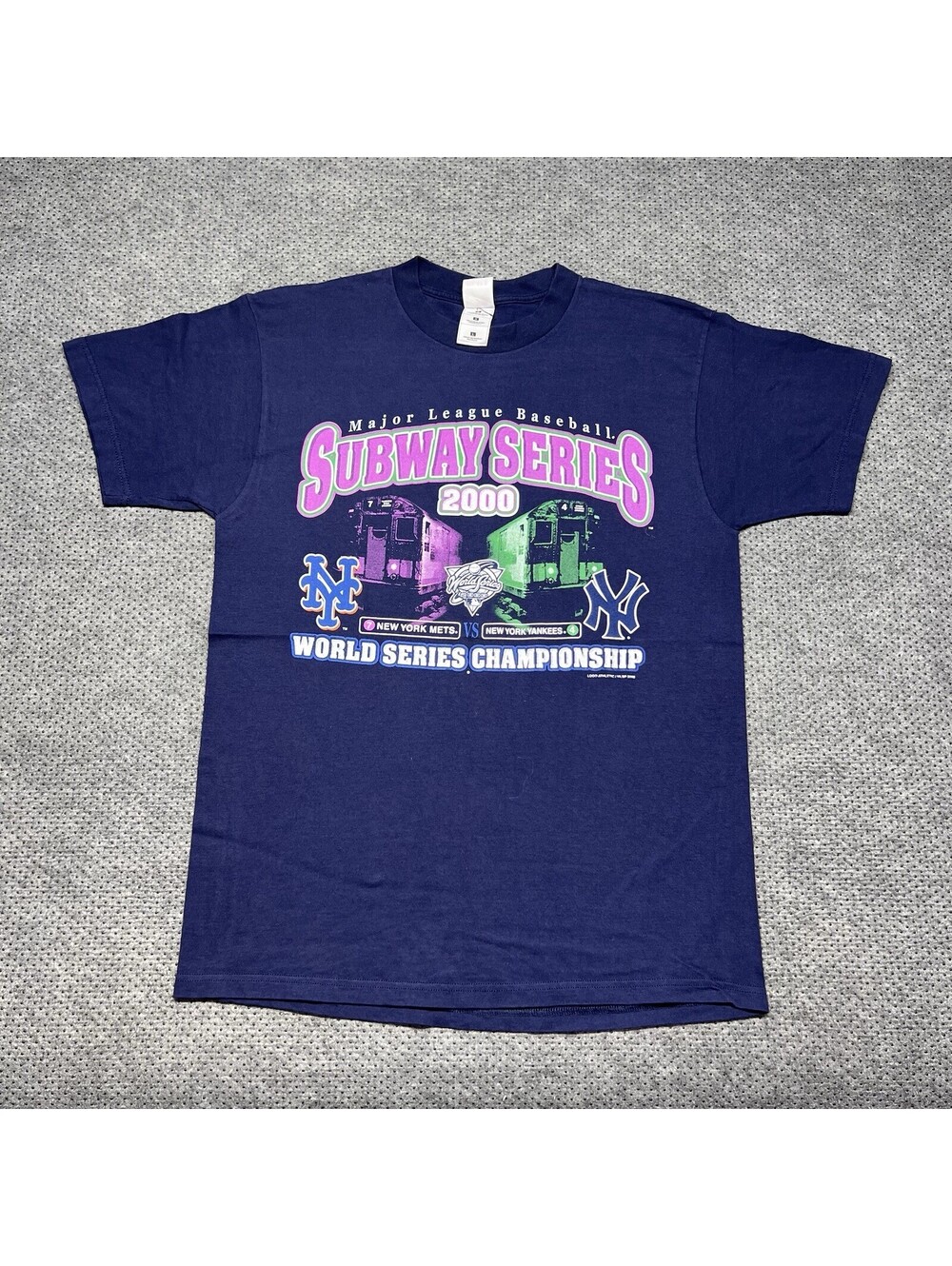 Vintage 2000 New York Mets Vs New York Yankees T-Shirt Large Rare Men’s Navy